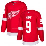 Maglia Hockey Detroit Red Wings Gordie Howe 9 Home Autentico Rosso