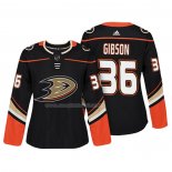 Maglia Hockey Donna Anaheim Ducks John Gibson Autentico Giocatore Nero