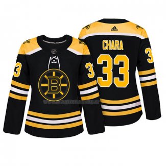 Maglia Hockey Donna Boston Bruins Zdeno Chara Autentico Giocatore Nero