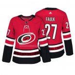 Maglia Hockey Donna Carolina Hurricanes Justin Faulk Autentico Giocatore Rosso