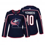 Maglia Hockey Donna Columbus Blue Jackets Alexander Wennberg Autentico Giocatore Blu