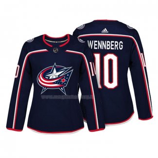 Maglia Hockey Donna Columbus Blue Jackets Alexander Wennberg Autentico Giocatore Blu