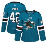 Maglia Hockey Donna San Jose Sharks Joel Ward Autentico Giocatore Verde