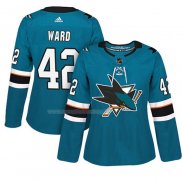 Maglia Hockey Donna San Jose Sharks Joel Ward Autentico Giocatore Verde