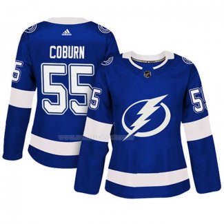 Maglia Hockey Donna Tampa Bay Lightning Braydon Coburn Autentico Giocatore Blu