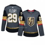 Maglia Hockey Donna Vegas Golden Knights Marc Andre Fleury Home Autentico Giocatore Gris