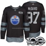 Maglia Hockey Edmonton Oilers Connor Mcdavid 1917-2017 100th Anniversario Nero