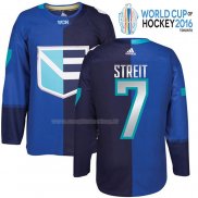 Maglia Hockey Europa Mark Streit Premier 2016 World Cup Blu