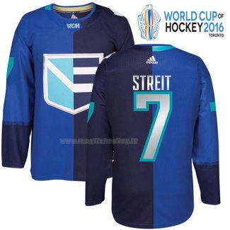 Maglia Hockey Europa Mark Streit Premier 2016 World Cup Blu