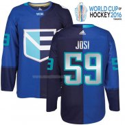Maglia Hockey Europa Roman Josi Premier 2016 World Cup Blu