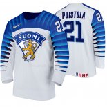 Maglia Hockey Finlandia Patrik Puistola Home 2020 Iihf World Junior Championship Bianco