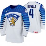 Maglia Hockey Finlandia Ville Heinola Home 2020 Iihf World Junior Championship Bianco