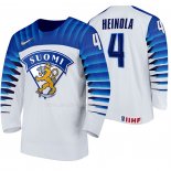 Maglia Hockey Finlandia Ville Heinola Home 2020 Iihf World Junior Championship Bianco