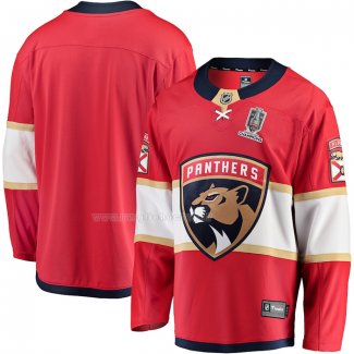 Maglia Hockey Florida Panthers Home 2024 Stanley Cup Champions Breakaway Rosso