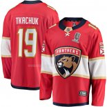 Maglia Hockey Florida Panthers Matthew Tkachuk Home 2024 Stanley Cup Champions Breakaway Rosso