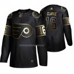 Maglia Hockey Golden Edition Philadelphia Flyers Bobby Clarke Retired Giocatore Autentico Nero