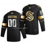 Maglia Hockey Golden Edition Seattle Kraken Personalizzate Limited Autentico 2020-21 Nero
