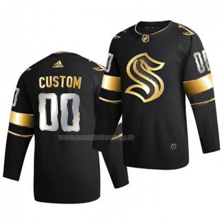 Maglia Hockey Golden Edition Seattle Kraken Personalizzate Limited Autentico 2020-21 Nero