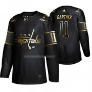 Maglia Hockey Golden Edition Washington Capitals Mike Gartner Retired Giocatore Autentico Nero