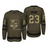 Maglia Hockey Los Angeles Kings Dustin Brown 2018 Salute To Service Verde Militare