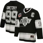 Maglia Hockey Los Angeles Kings Wayne Gretzky Mitchell & Ness 1992-93 Captain Patch Blue Line Nero