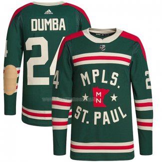 Maglia Hockey Minnesota Wild Matt Dumba Autentico 2022 Winter Classic Verde