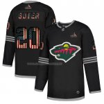 Maglia Hockey Minnesota Wild Ryan Suter 2020 USA Flag Nero