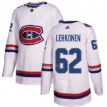 Maglia Hockey Montreal Canadiens Artturi Lehkonen Autentico 2017 100 Classic Bianco