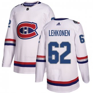 Maglia Hockey Montreal Canadiens Artturi Lehkonen Autentico 2017 100 Classic Bianco