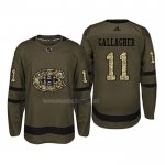 Maglia Hockey Montreal Canadiens Brendan Gallagher 2018 Salute To Service Verde Militare