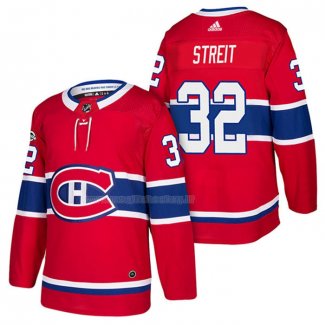 Maglia Hockey Montreal Canadiens Mark Streit Autentico Home 2018 Rosso