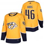 Maglia Hockey Nashville Predators Pontus Aberg Autentico Home 2018 Giallo