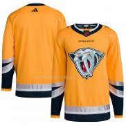 Maglia Hockey Nashville Predators Reverse Throwback Autentico Blank Giallo