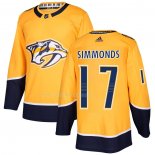 Maglia Hockey Nashville Predators Wayne Simmonds Home Autentico Giallo