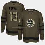 Maglia Hockey New York Islanders Mathew Barzal 2018 Salute To Service Verde Militare