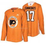 Maglia Hockey Philadelphia Flyers Wayne Simmonds New Season Practice Arancione