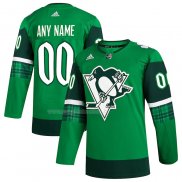 Maglia Hockey Pittsburgh Penguins 2023 St. Patrick's Day Autentico Personalizzate Verde