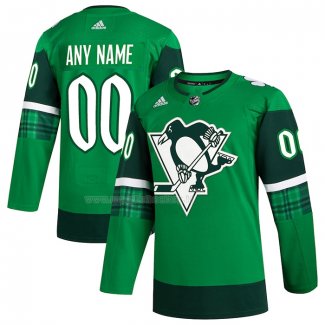 Maglia Hockey Pittsburgh Penguins 2023 St. Patrick's Day Autentico Personalizzate Verde