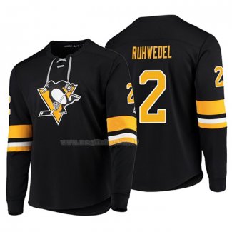Maglia Hockey Pittsburgh Penguins Chad Ruhwedel Platinum Nero
