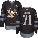 Maglia Hockey Pittsburgh Penguins Evgeni Malkin 1917-2017 100th Anniversario Nero