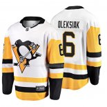 Maglia Hockey Pittsburgh Penguins Jamie Oleksiak 2019 Away Breakaway Bianco
