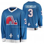 Maglia Hockey Quebec Nordiques J. C. Tremblay Heritage Vintage Replica Blu
