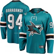 Maglia Hockey San Jose Sharks Alexander Barabanov Home Breakaway Verde