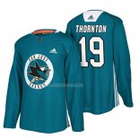 Maglia Hockey San Jose Sharks Joe Thornton New Season Practice Verde