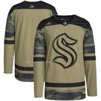 Maglia Hockey Seattle Kraken Military Appreciation Team Autentico Practice Camuffamento