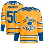 Maglia Hockey St. Louis Blues Jordan Binnington Reverse Throwback 2.0 Autentico Or