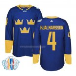 Maglia Hockey Suecia Niklas Hjalmarsson Premier 2016 World Cup Blu