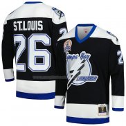Maglia Hockey Tampa Bay Lightning Martin St. Louis Mitchell & Ness 2004 Stanley Cup Campeon Blue Line Nero