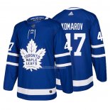 Maglia Hockey Toronto Maple Leafs Leo Komarov Home 2017-2018 Blu
