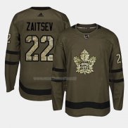 Maglia Hockey Toronto Maple Leafs Nikita Zaitsev 2018 Salute To Service Verde Militare